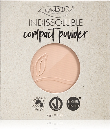 

Порошок в компакте заполнение puroBIO Cosmetics Indissouble, 01 9 g