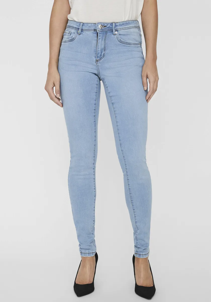 

Джинсы скинни Vero Moda "VMTANYA MR S PIPING JEANS VI352 GA NOOS", голубой