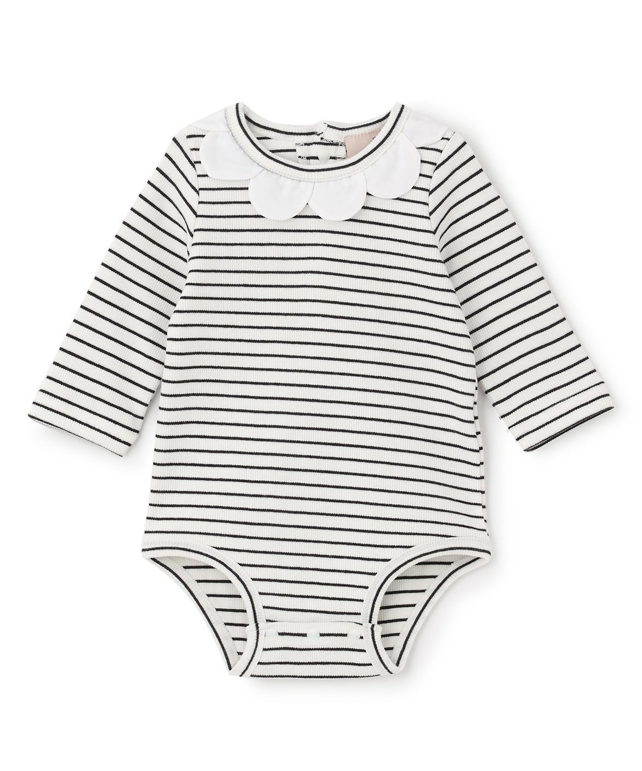 Комбинезон с фестончатым воротником Petit Main, black