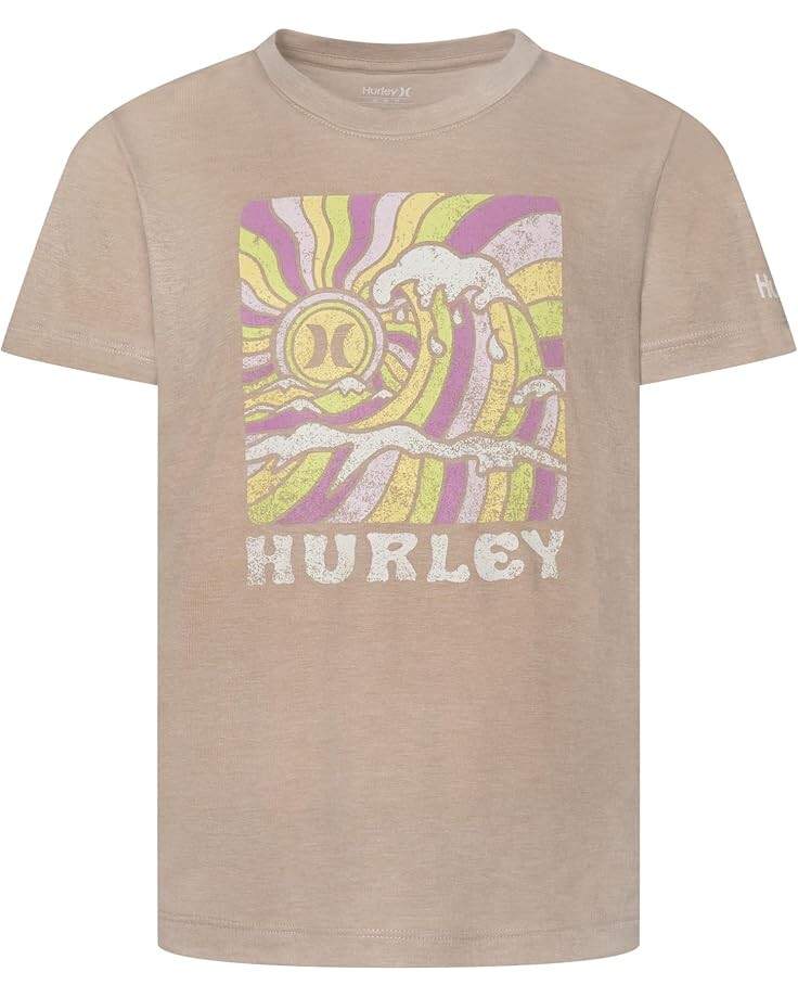 

Футболка Hurley Kids Big Wave Tee, цвет Timeless Taupe Heather