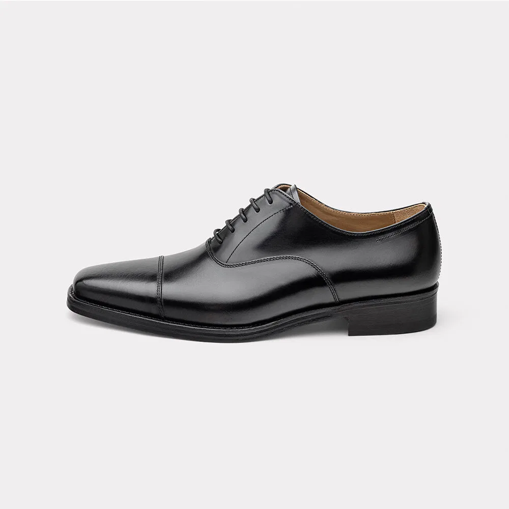 Мужские чёрные оксфорды Charlse Votum Square Toe Straight Tip