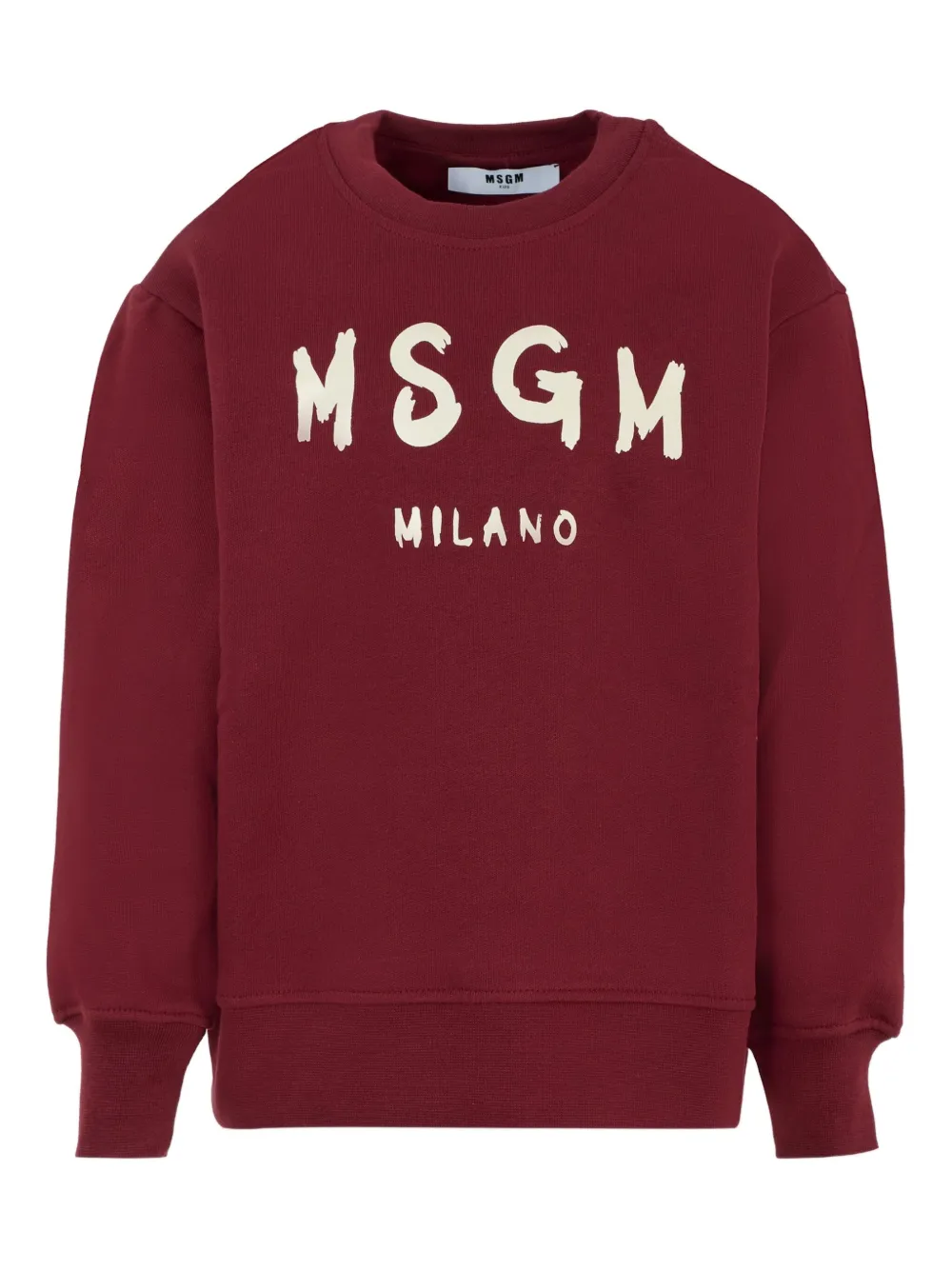 

Толстовка с круглым вырезом и принтом логотипа MSGM Kids, красный