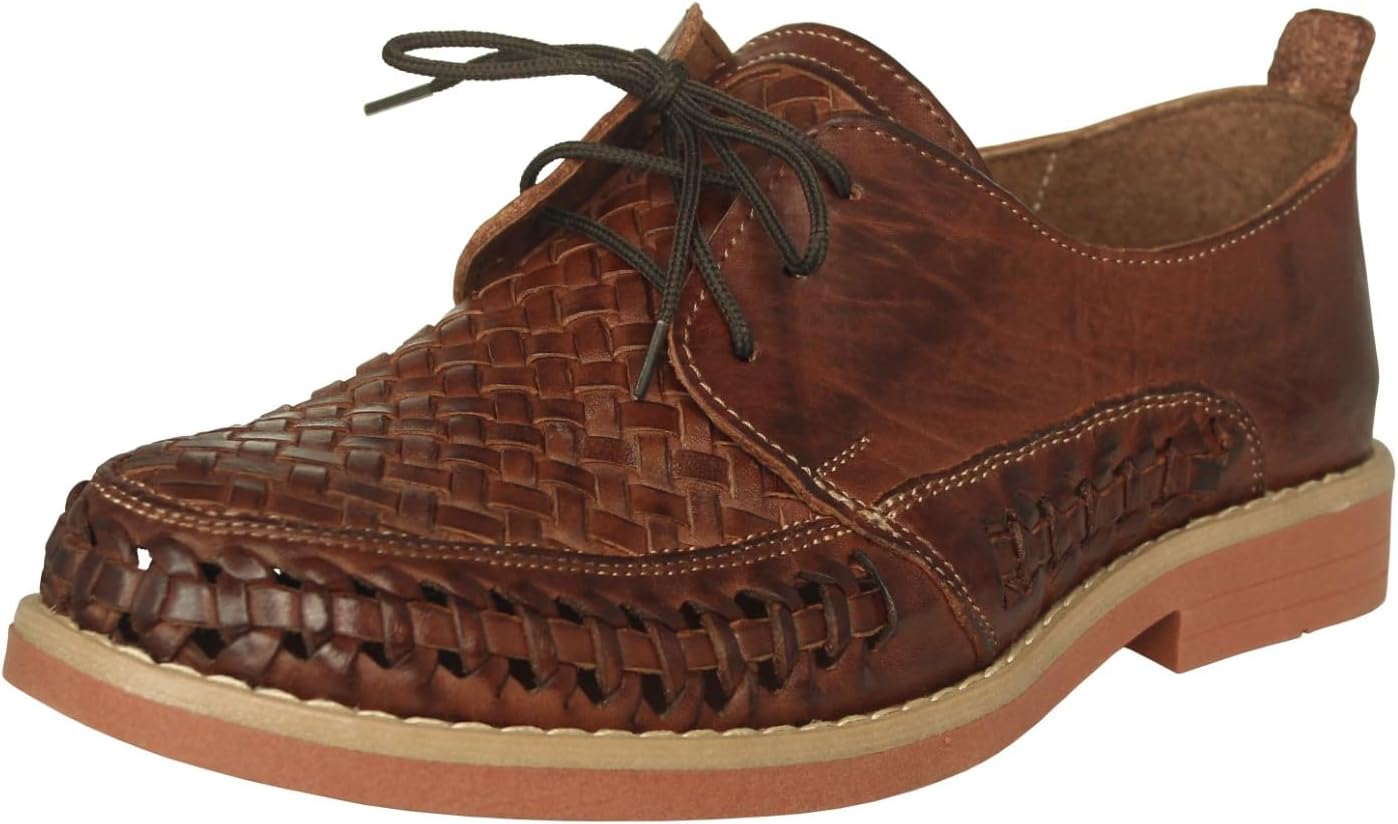 

Ковбойские профессиональные мужские мексиканские сандалии Huaraches с плетеной шнуровкой и закрытым носком из кожи 195 Chedron Cowboy Professional