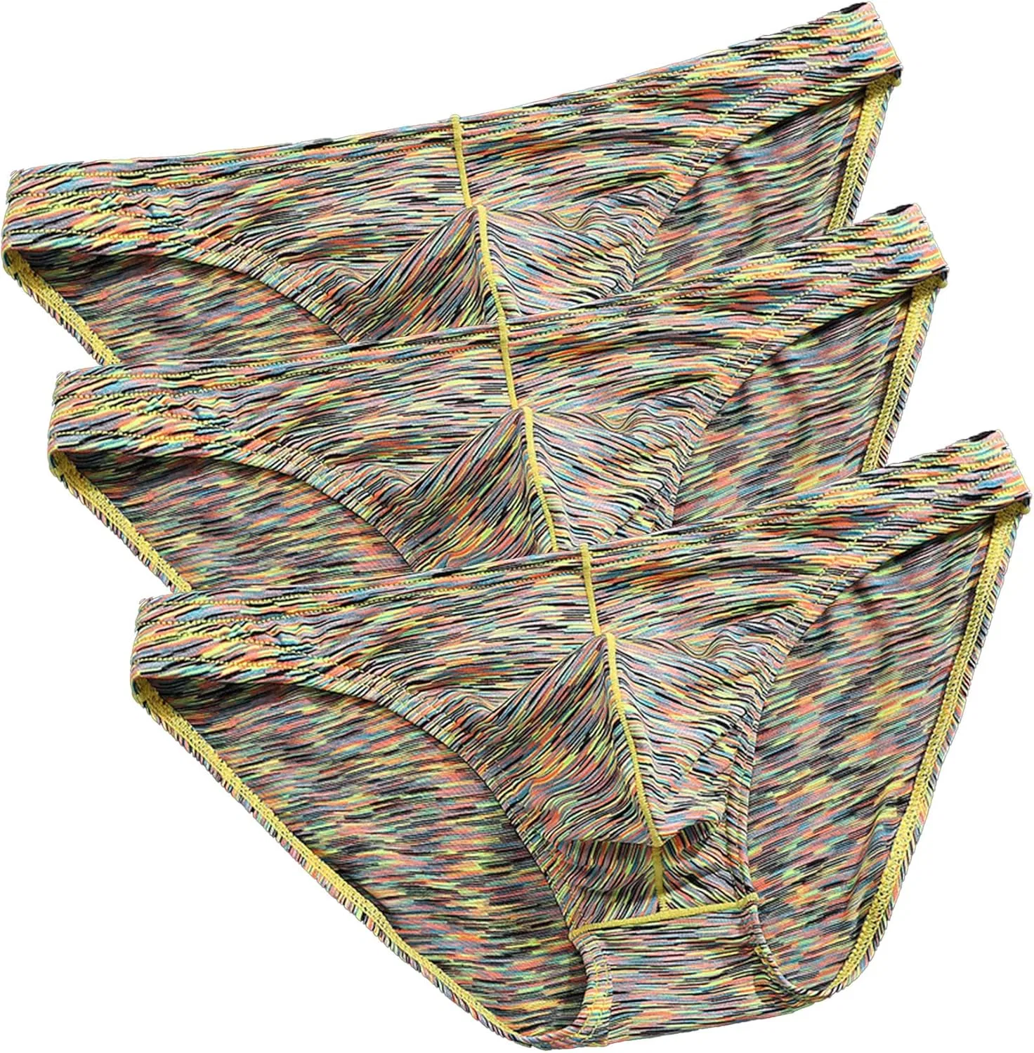 Боксеры с заниженной талией, камуфляжные, Yellow-3pc
