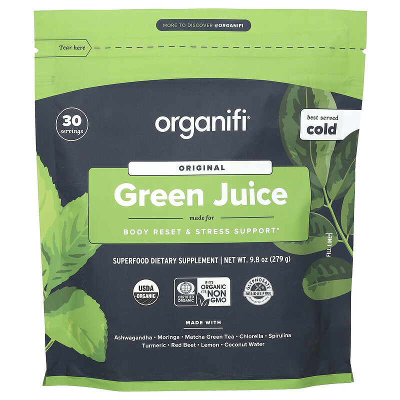 

Organifi, оригинальный зеленый сок, 279 г (9,8 унции)