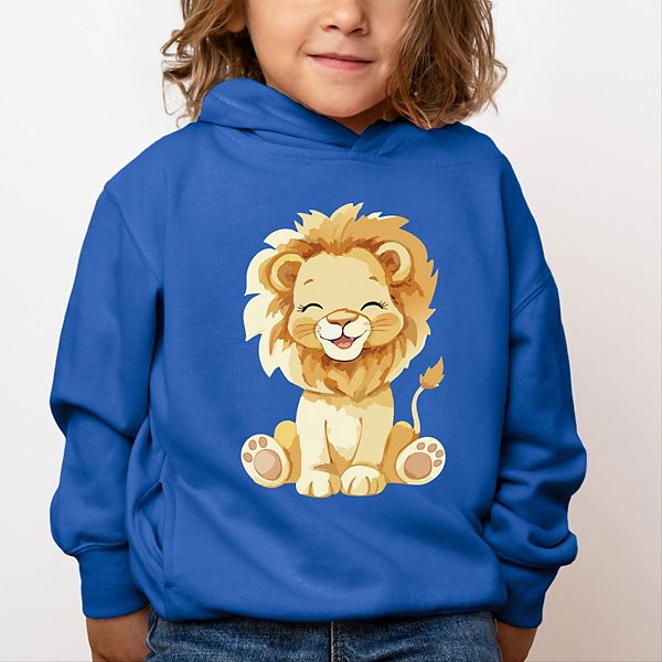 Толстовка с капюшоном Watercolor lion для малышей The Juniper Shop, Seafoam — фото 3