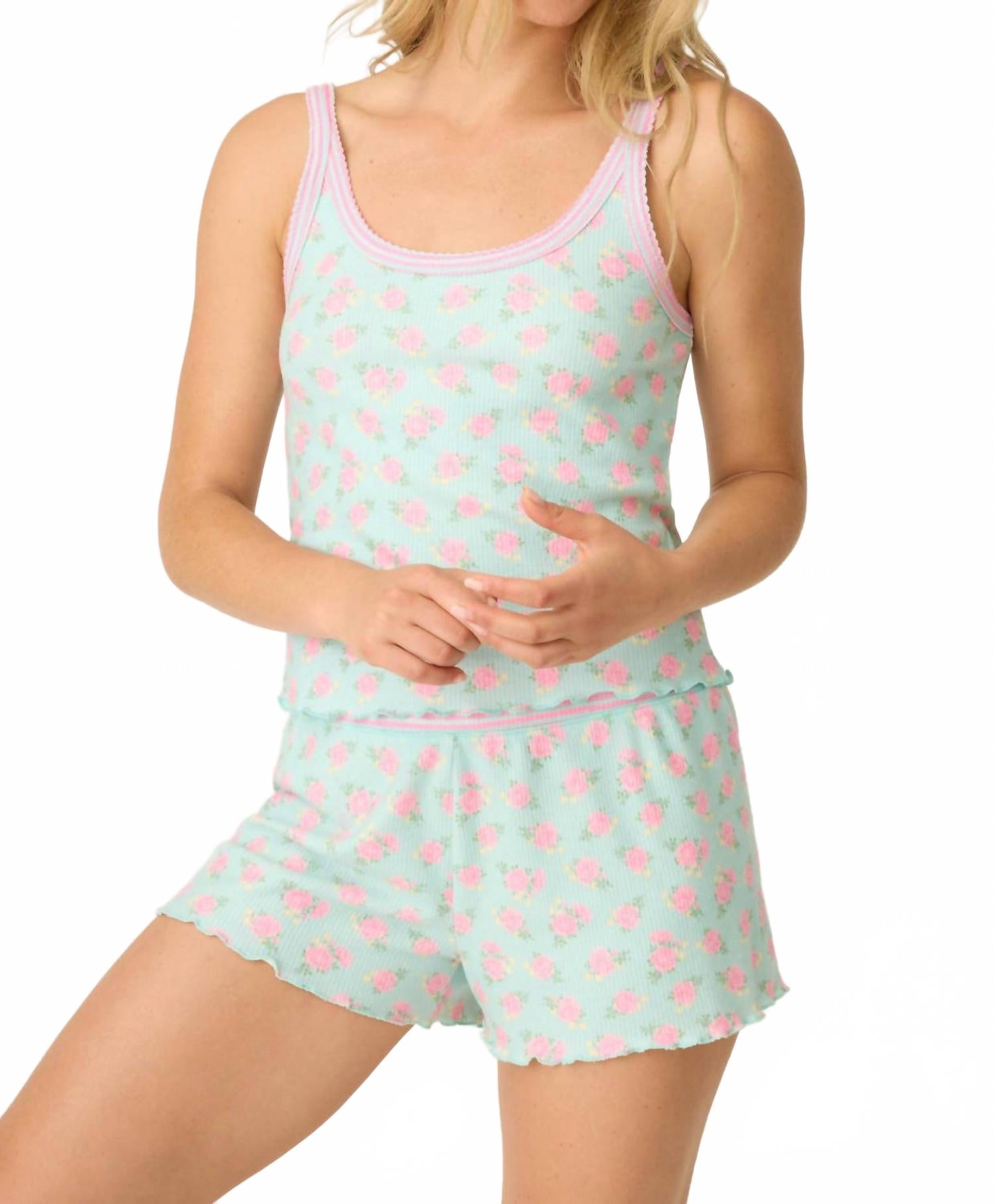 

Пижамный топ Secret Garden в цвете «мята» Pj Salvage, мятный