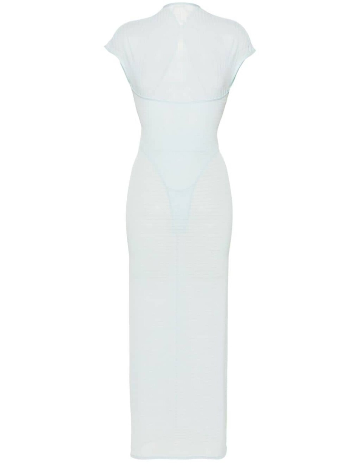 

Alaïa полупрозрачное платье макси, синий