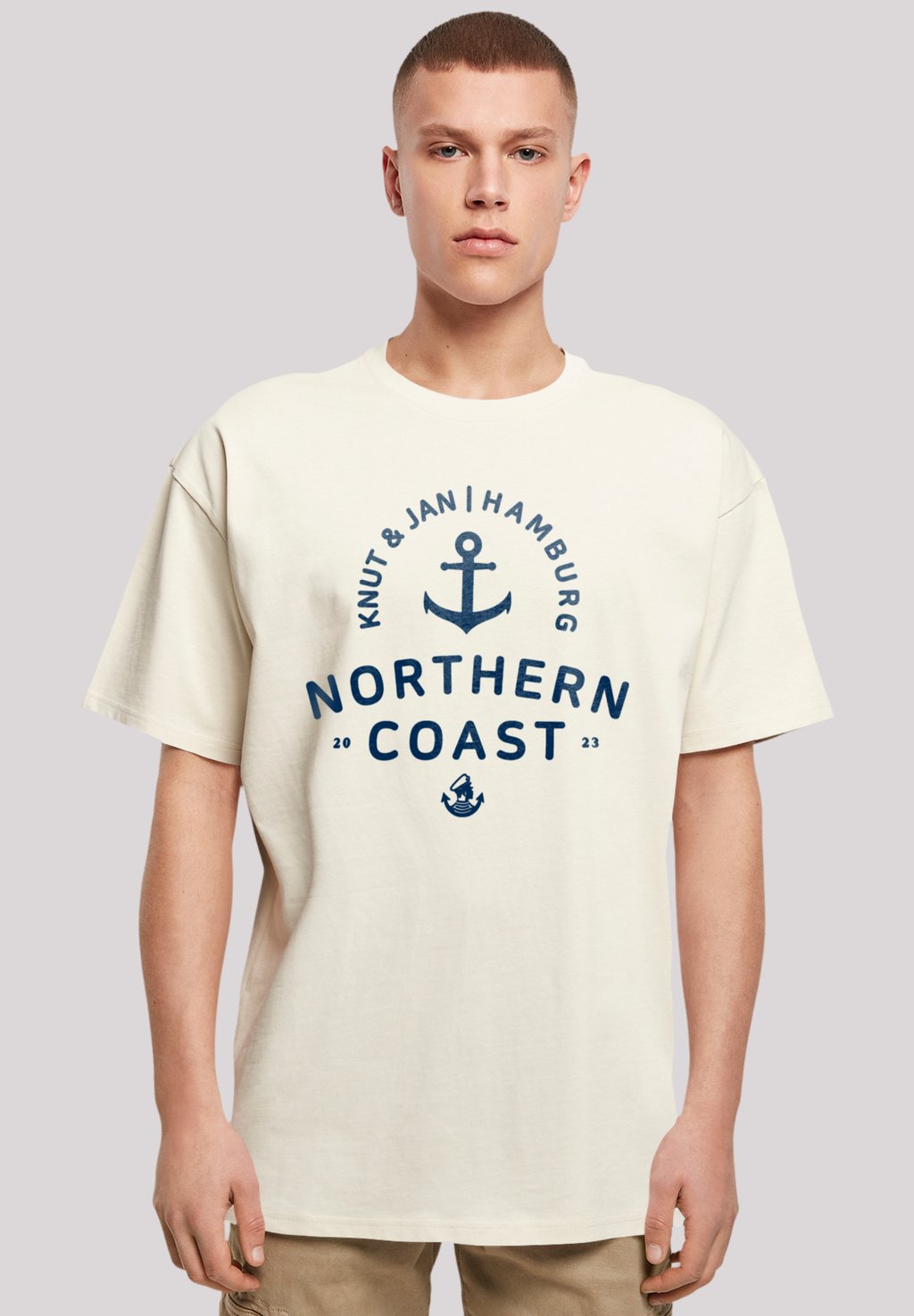 

Футболка с принтом NORDSEE KNUT & JAN HAMBURG F4NT4STIC, песочный