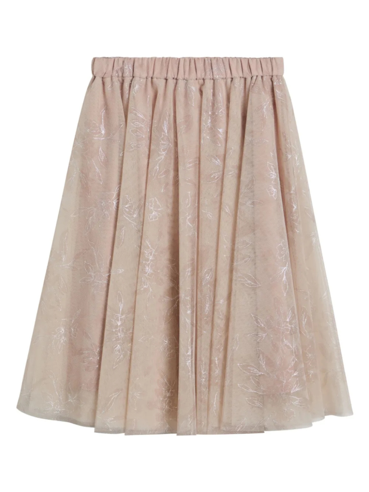 

Brunello Cucinelli Kids юбка из тюля, нейтральный цвет