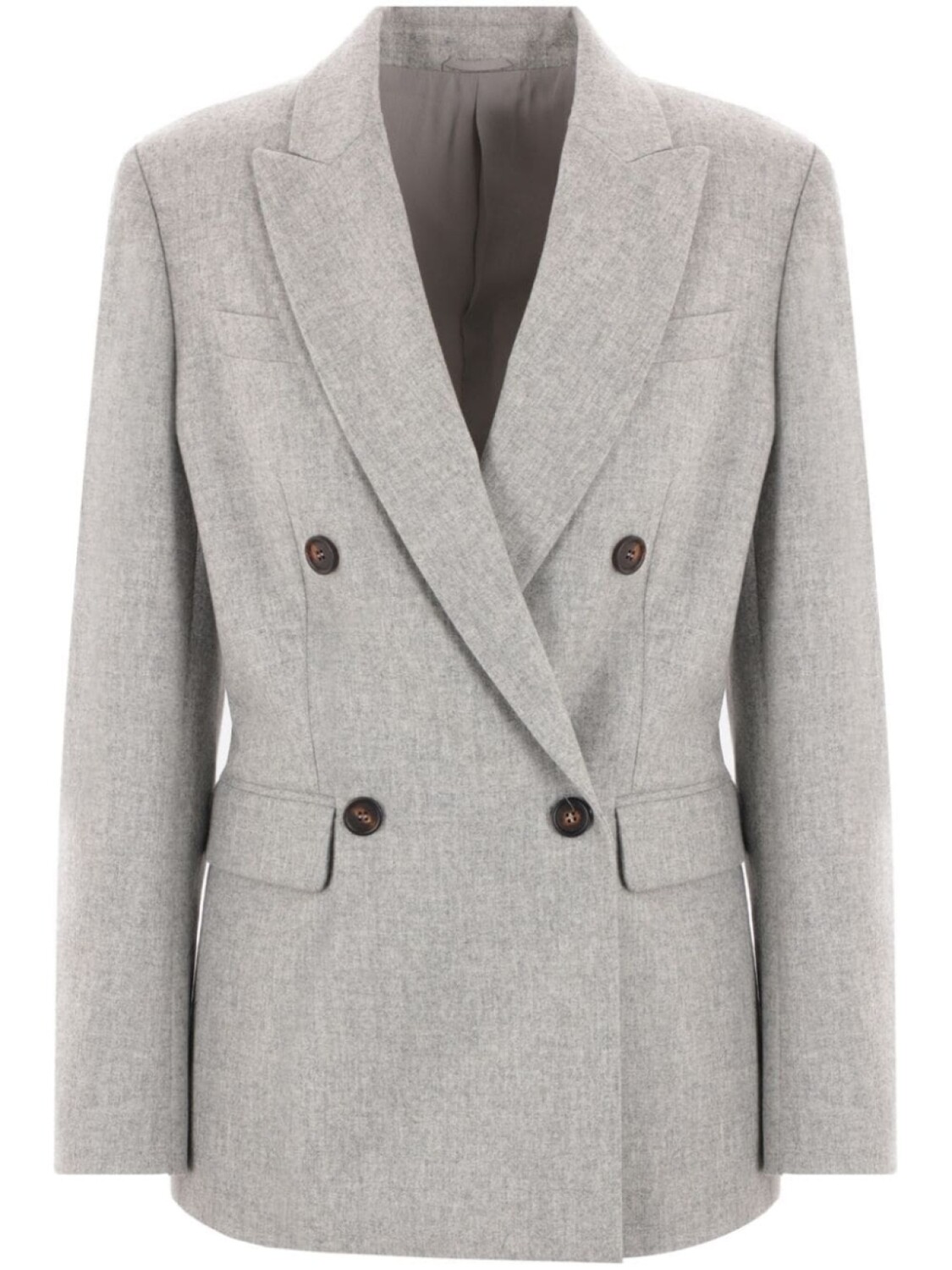 

Brunello Cucinelli двубортный блейзер, серый