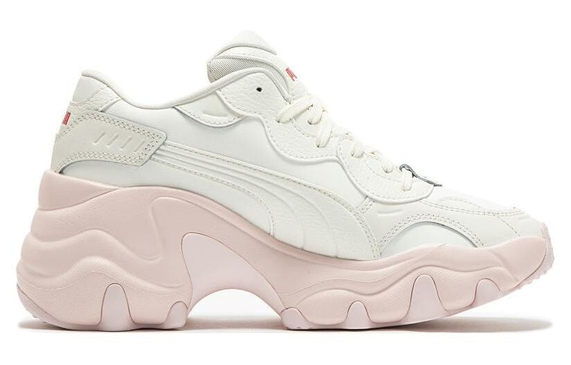 Женские кроссовки на танкетке Puma Pulsar на массивной танкетке, White/Pink — фото 2