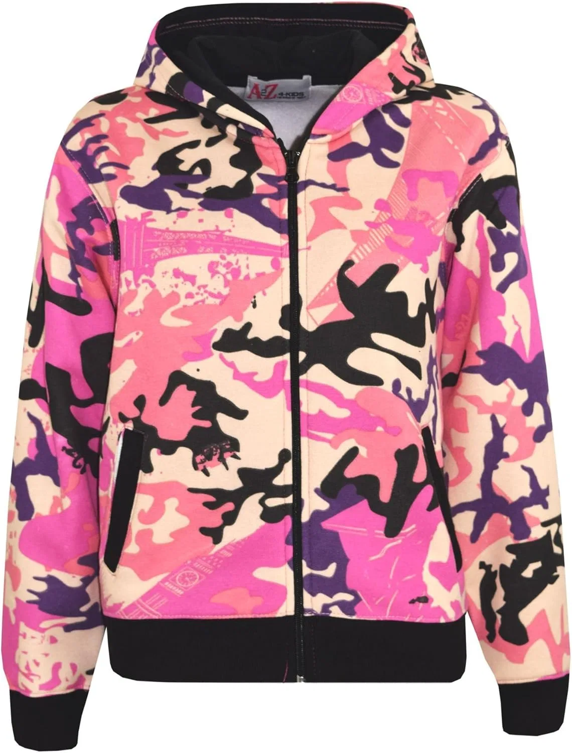 Спортивный костюм с капюшоном и брюками A2Z 4 Kids, Camo Baby Pink — фото 2