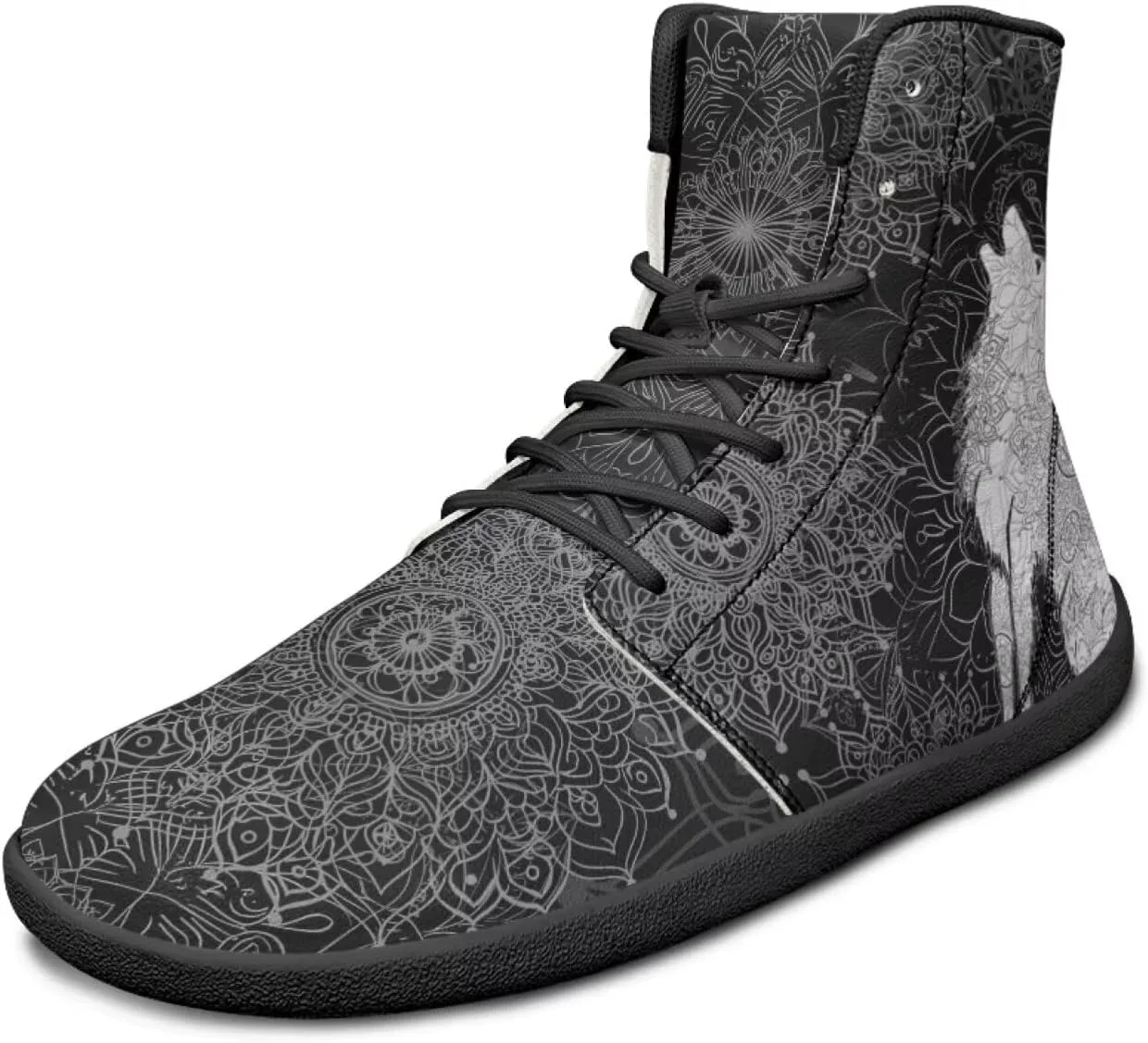 Мужские и женские босоножки Mens Wolves с высоким верхом, минималистичные кроссовки для трейл-раннинга с принтом лошади, босоножки с широкой носочной частью, кроссовки с принтом дракона Glomenade — фото 3