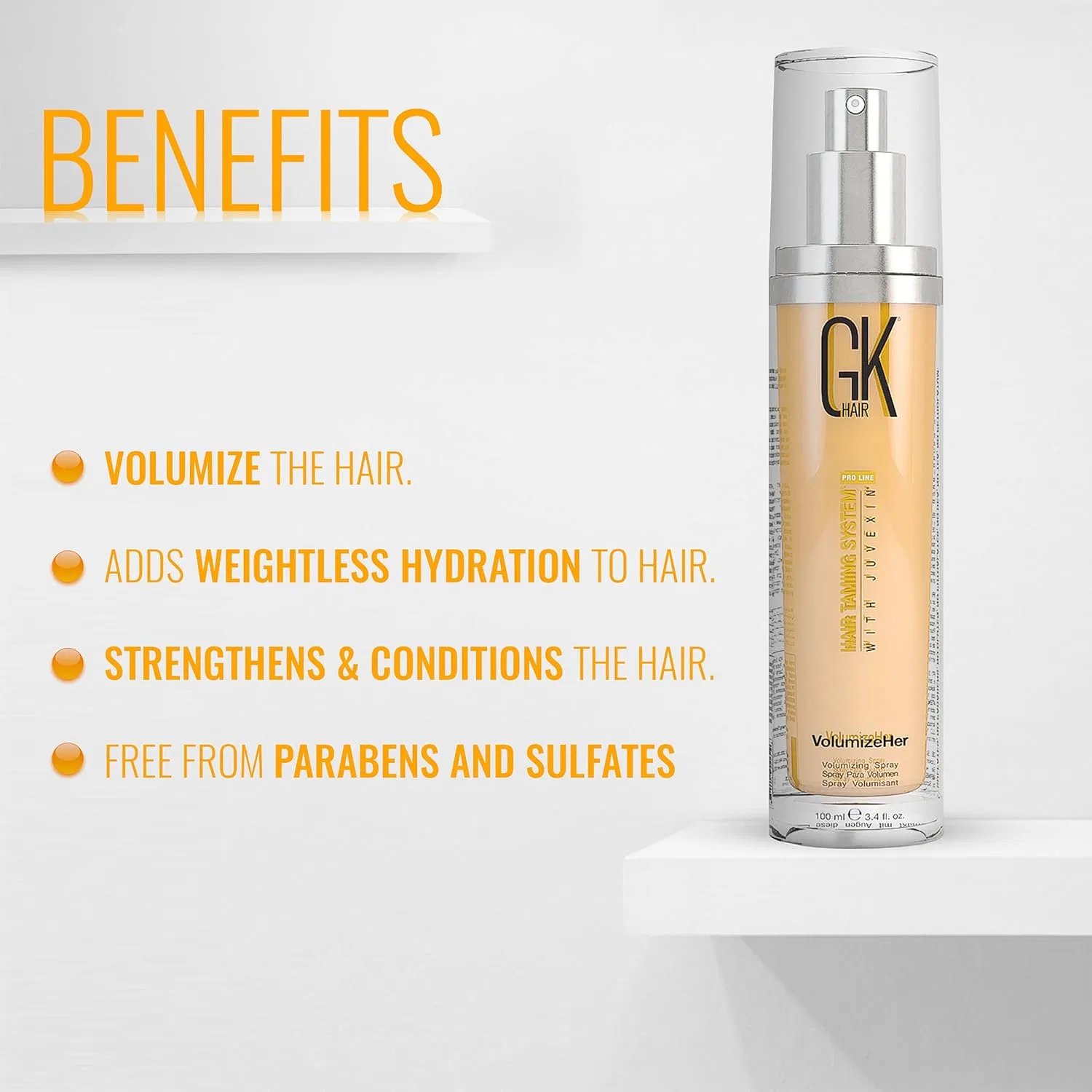 Спрей для объема волос «Volumizer Spray» от GK HAIR Global Keratin, 100 мл Gk Hair — фото 3