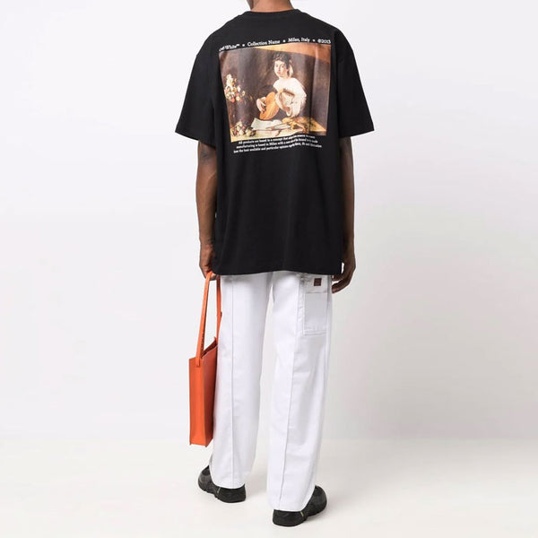 Футболка fw21 caravaggio painting short sleeve loose fit black Off-White, черный — фото 3