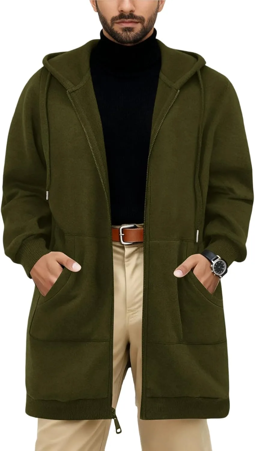 

Толстовка с капюшоном на молнии мужская, утепленная, с карманами Bakgeerle