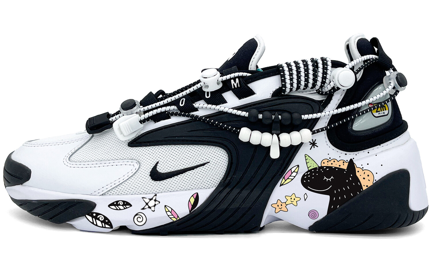 

Кроссовки Zoom 2K унисекс с низким верхом, черные/белые Nike