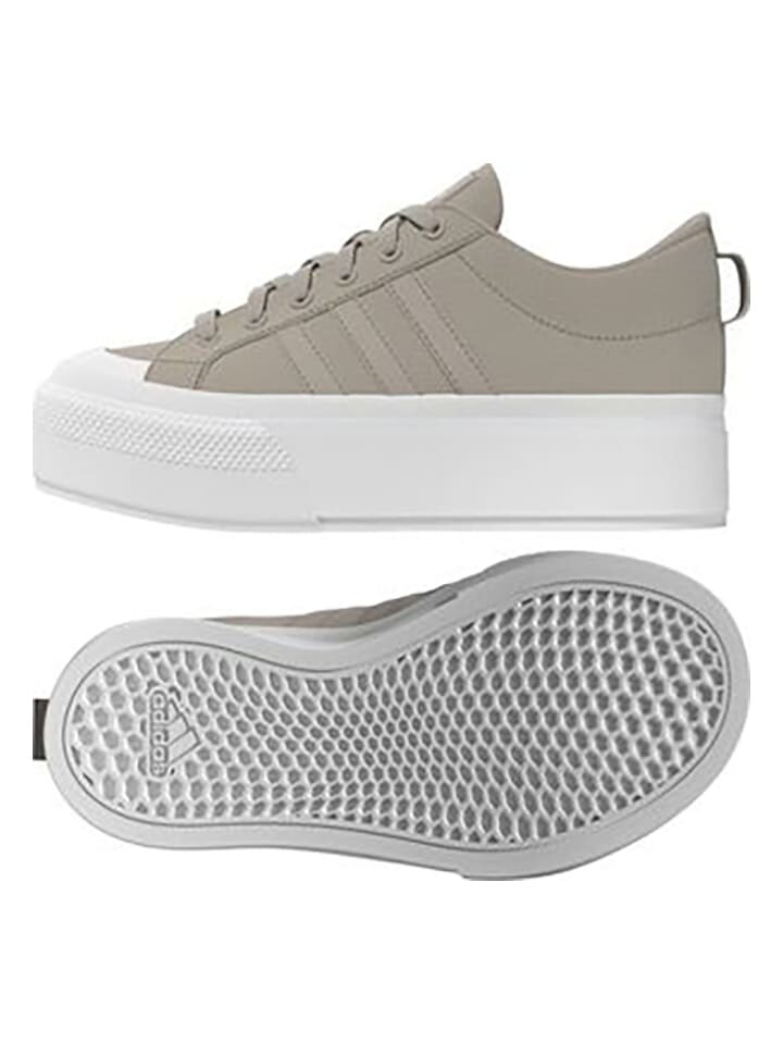 

Кроссовки на шнуровке adidas, бежевый