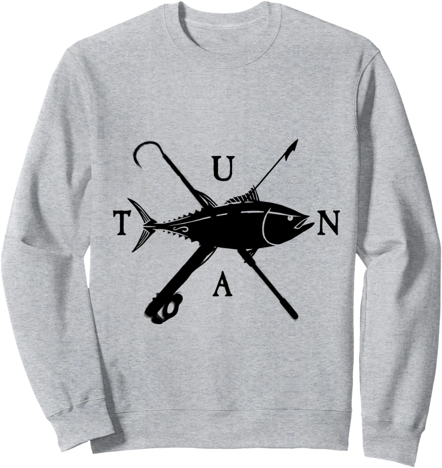 

Толстовка с логотипом рыбалки на тунца от Барба Гаффа Fishing Emporium, серый