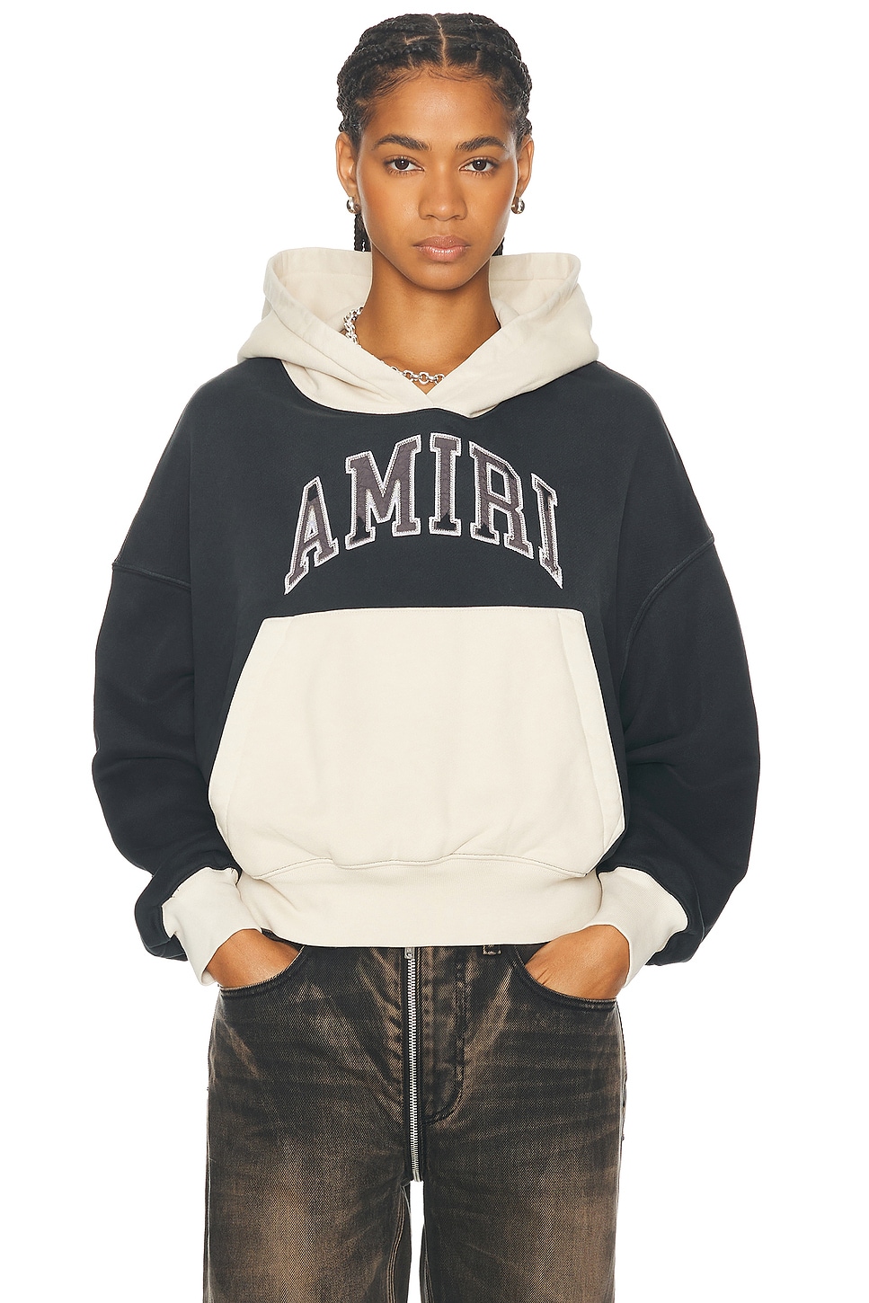 

Винтажная толстовка с капюшоном Amiri, цвет Aged Black