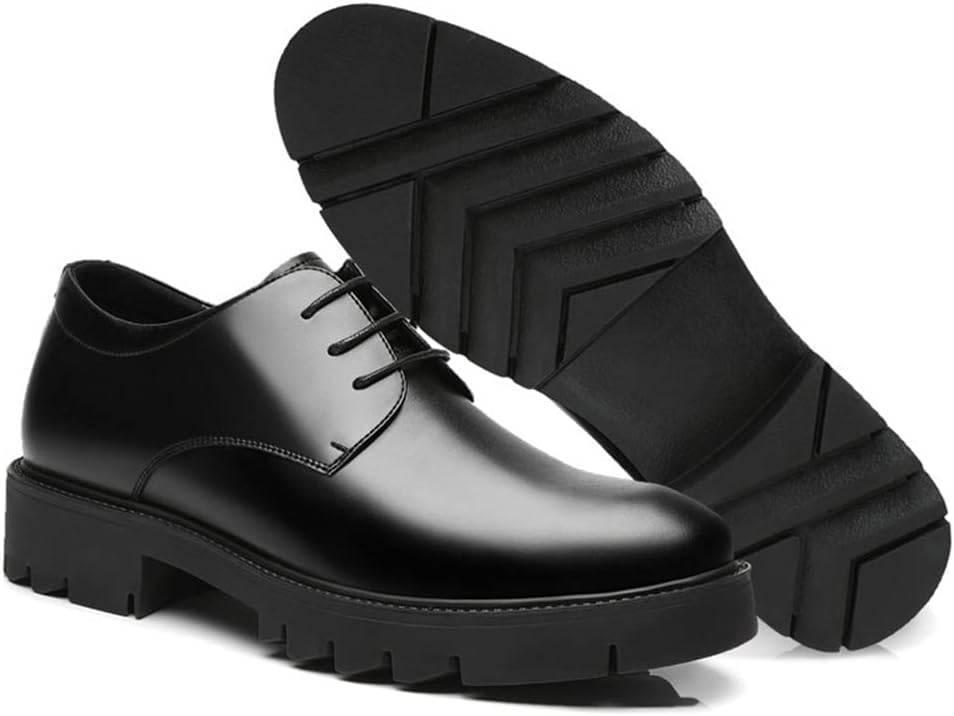 

Мужские оксфорды, деловая обувь, кроссовки, повседневная ходьба, обувь с подъемом, удобные формальные туфли с незаметным увеличением роста Ygceeia, черный