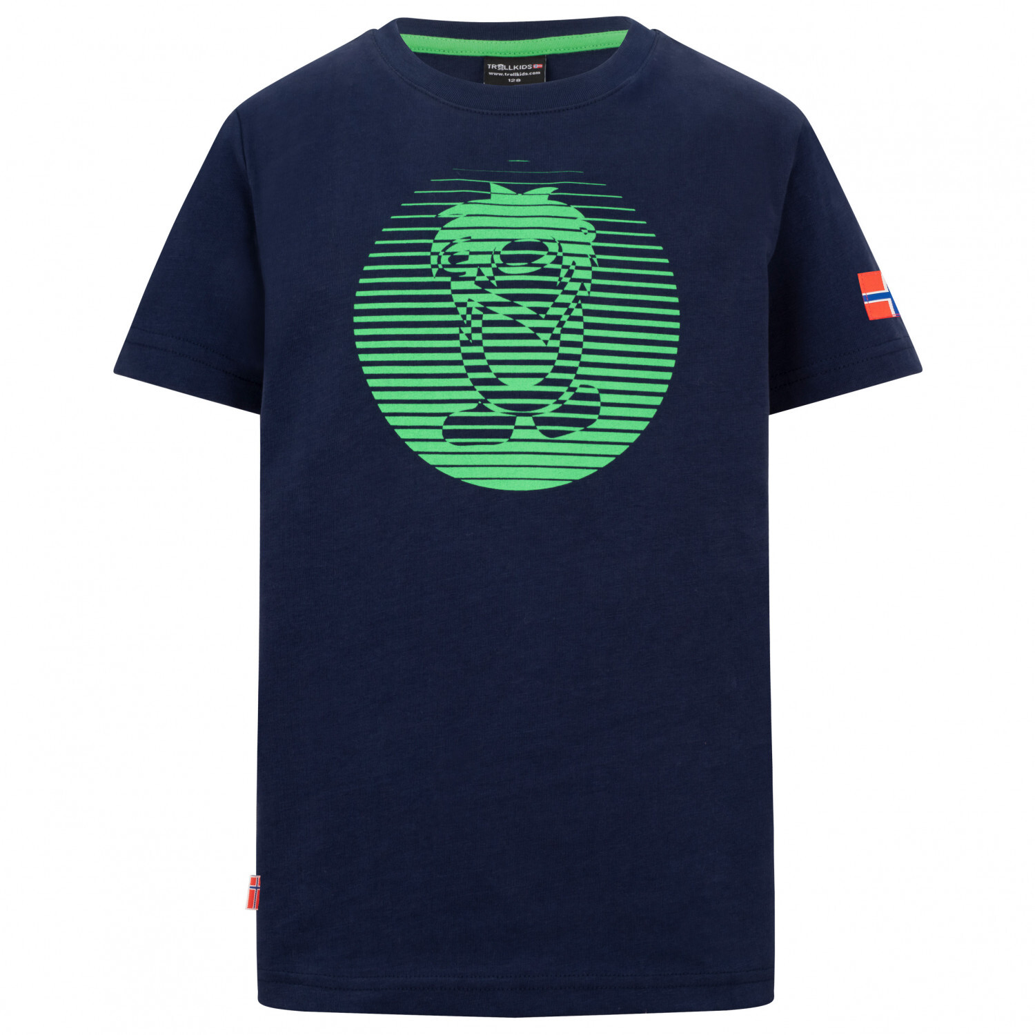 

Футболка Trollkids Kid's Troll T Pro, цвет Navy/Viper Green