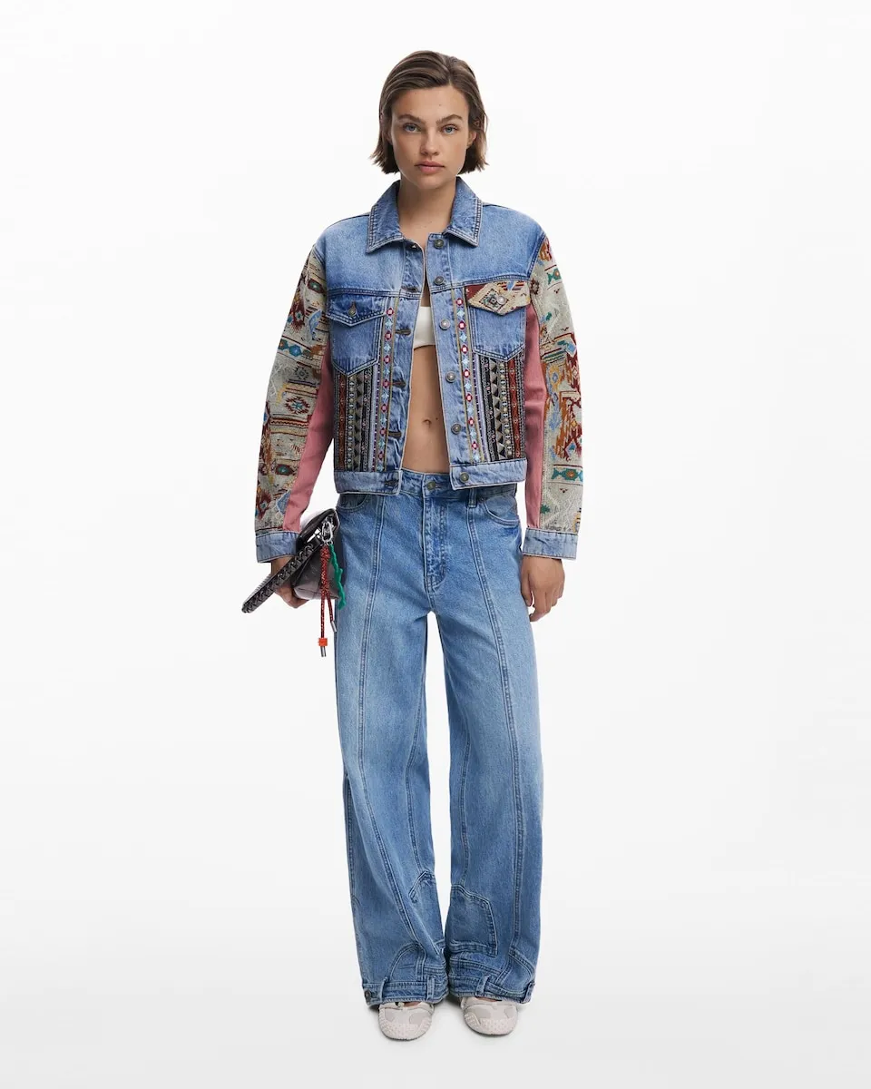

Женская ковбойская куртка в стиле бохо Desigual, синий