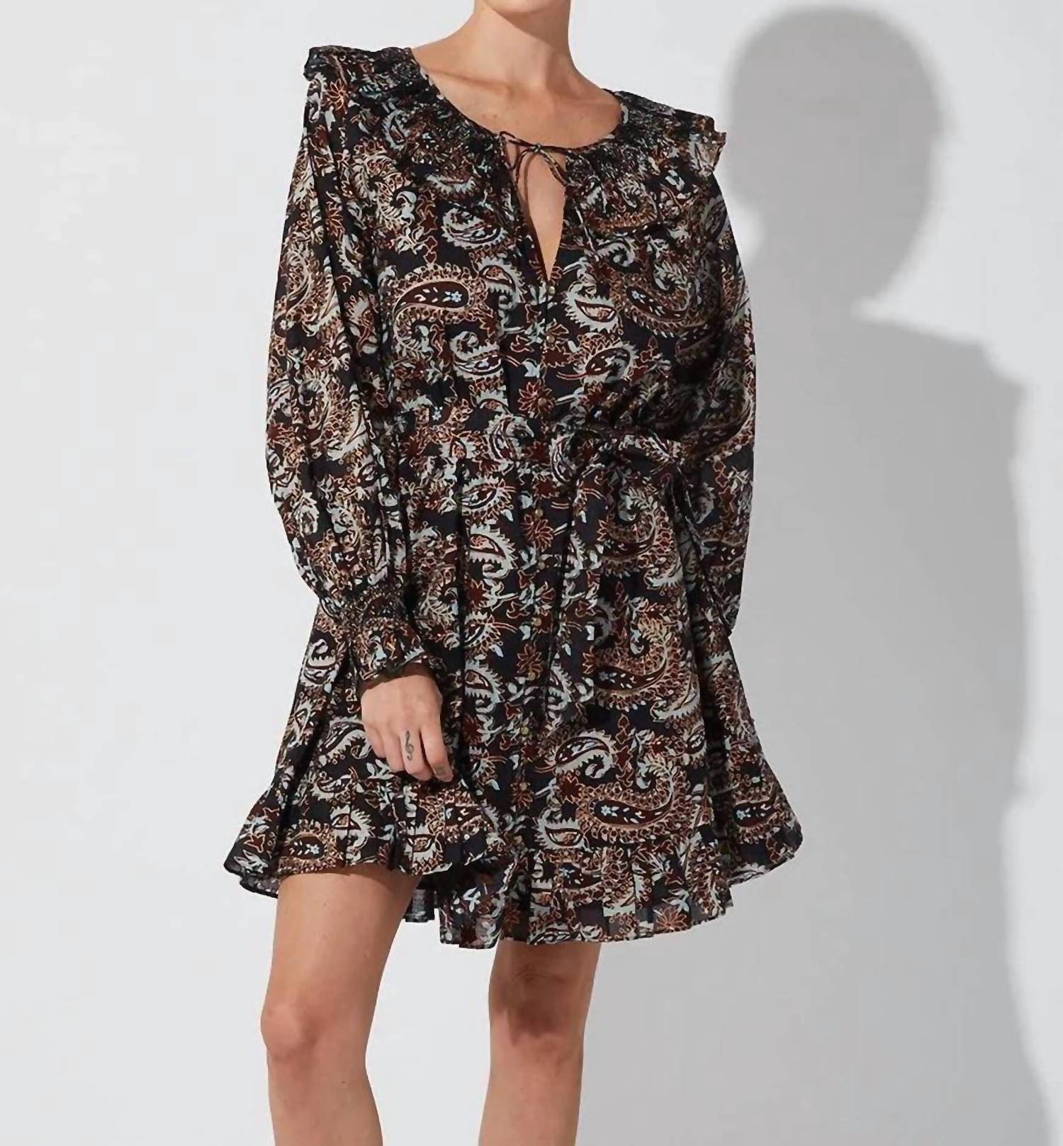 

Мини-платье Carolyn с принтом Avalon Blockprint Cleobella