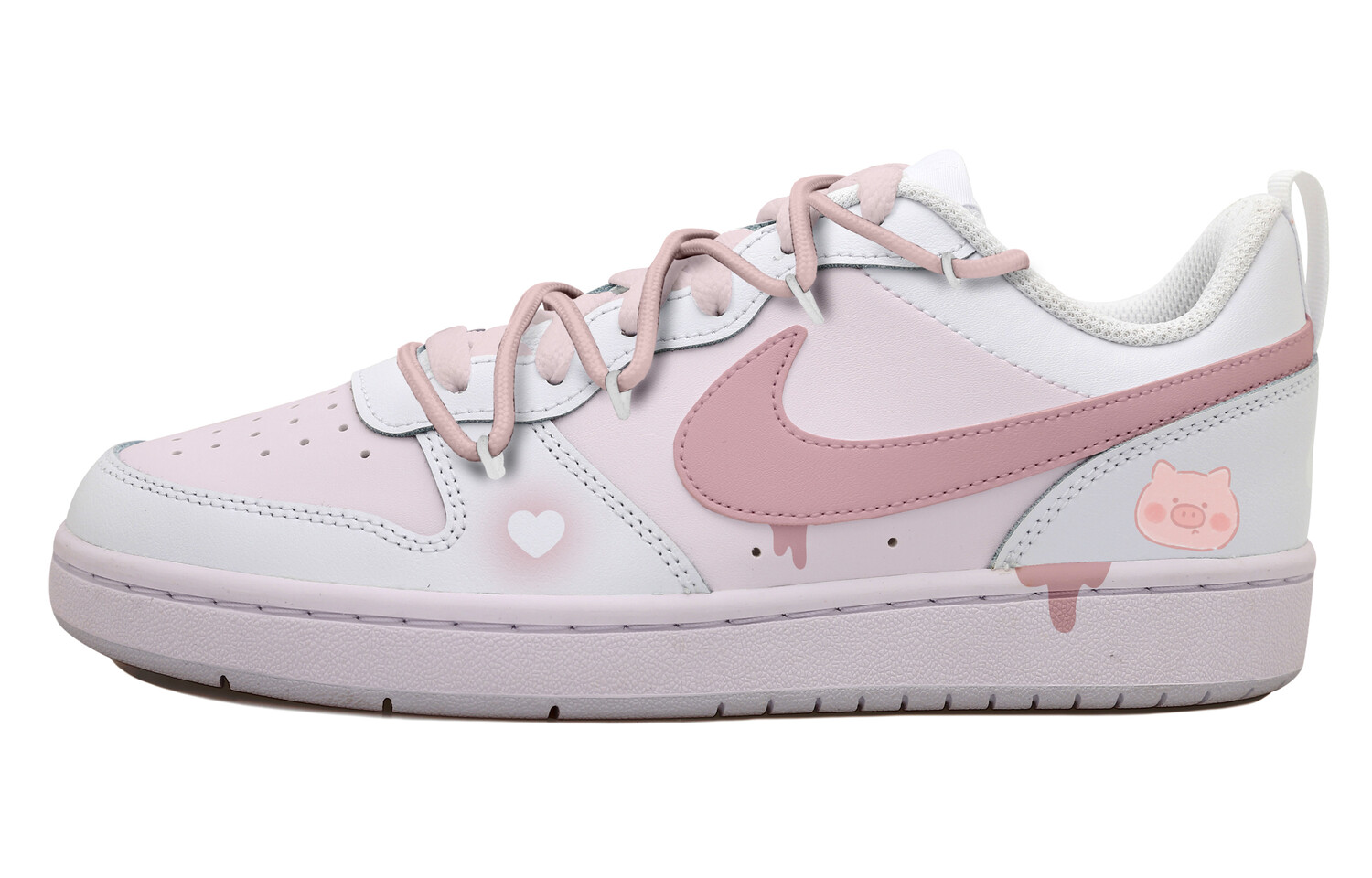

Кроссовки Nike Court Borough 2 Skateboarding Shoes Women's Low-top White/pink, розовый