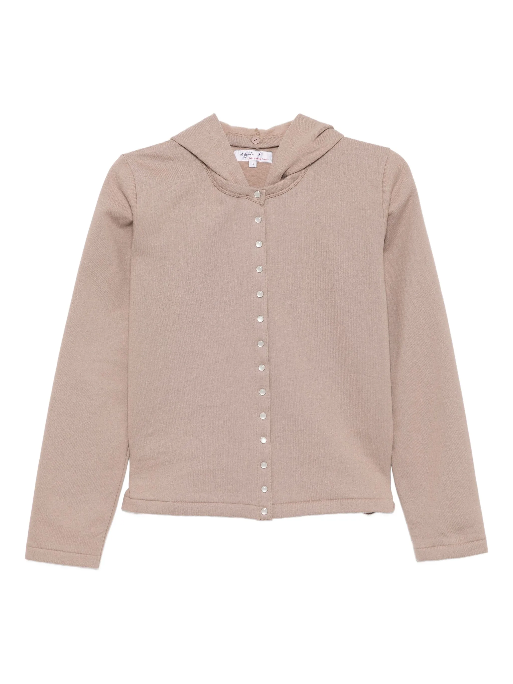 

Худи на кнопках Agnès B., бежевый