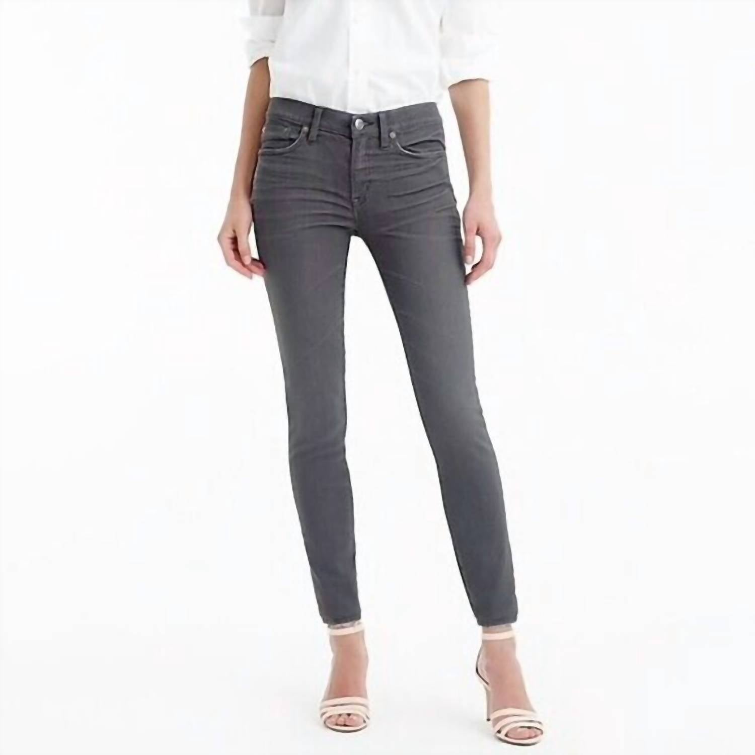 

Узкие джинсы Toothpick Mis Rise серого цвета J.Crew