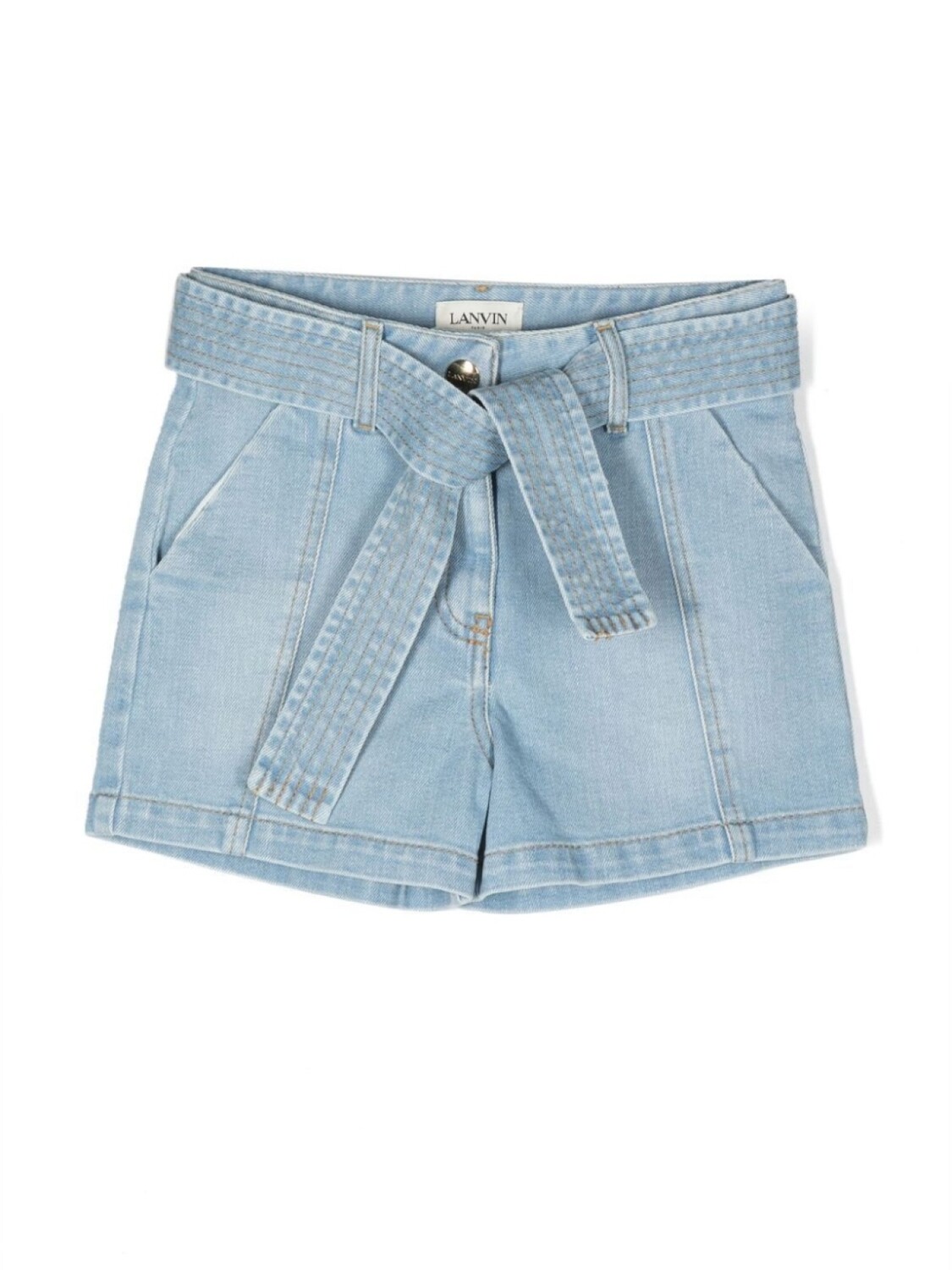 

Lanvin Enfant джинсовые шорты с поясом, синий