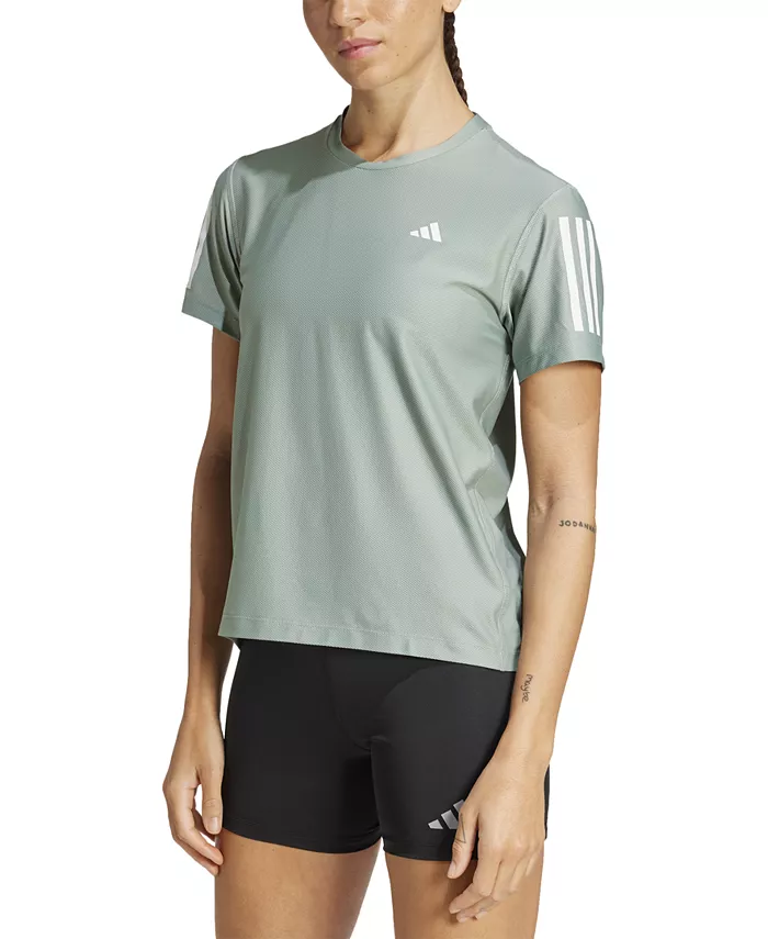 

Женская футболка для бега Own The Run с коротким рукавом adidas, зеленый