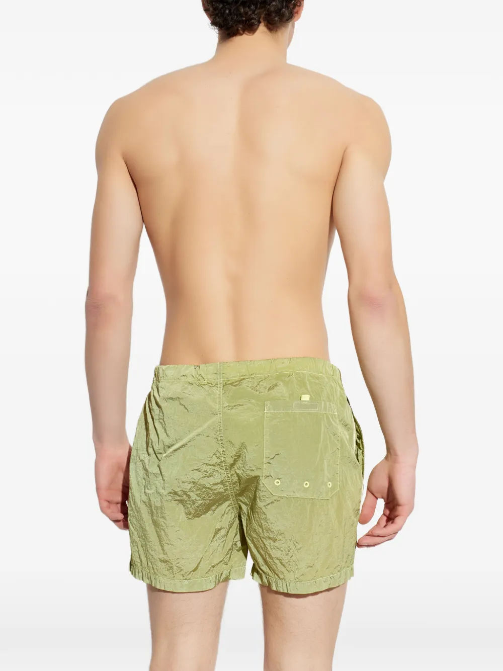 Плавательные шорты с нашивкой-логотипом и шнурком Stone Island, зеленый — фото 3