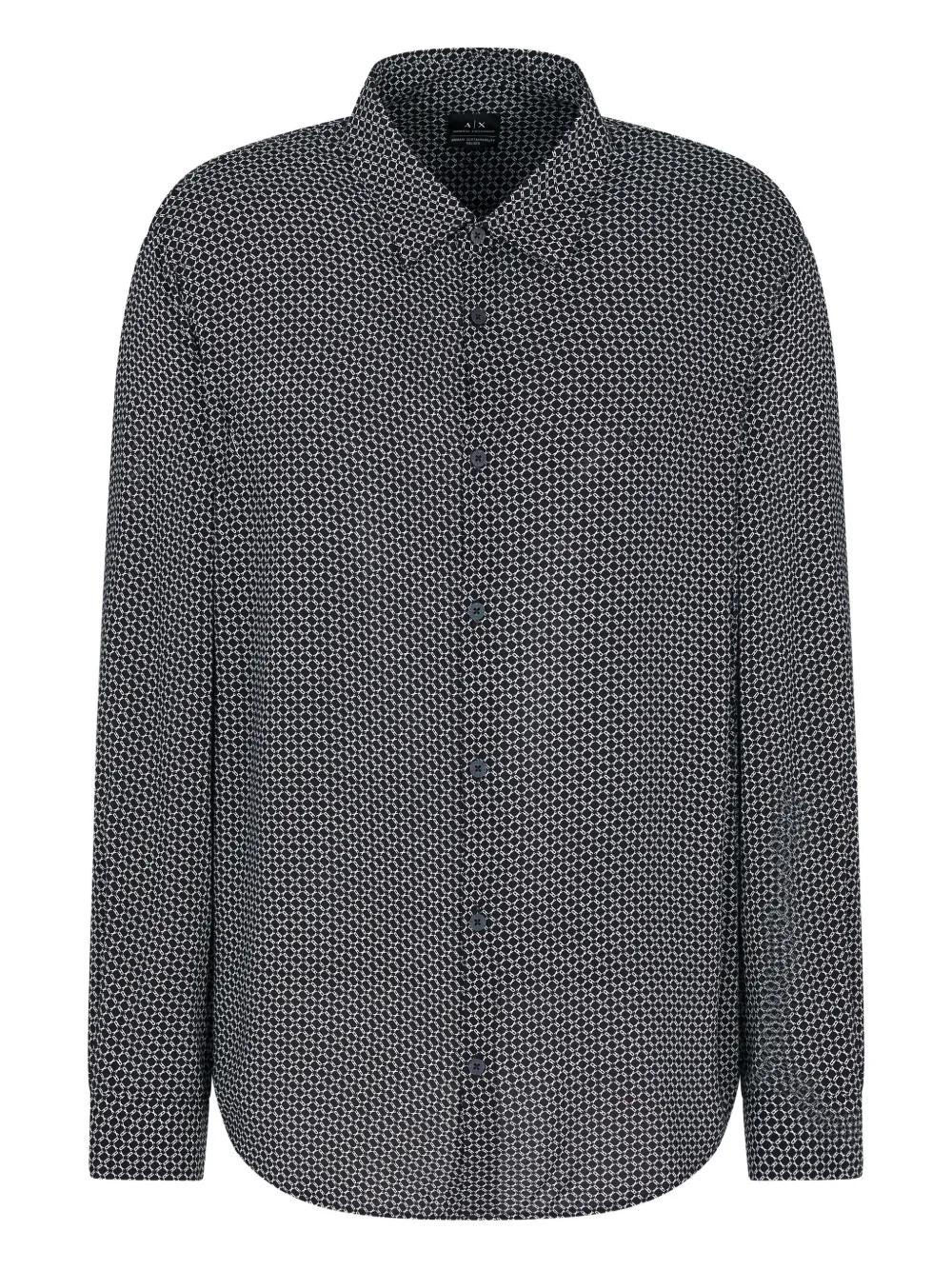 

Рубашка с геометричным узором Armani Exchange, черный