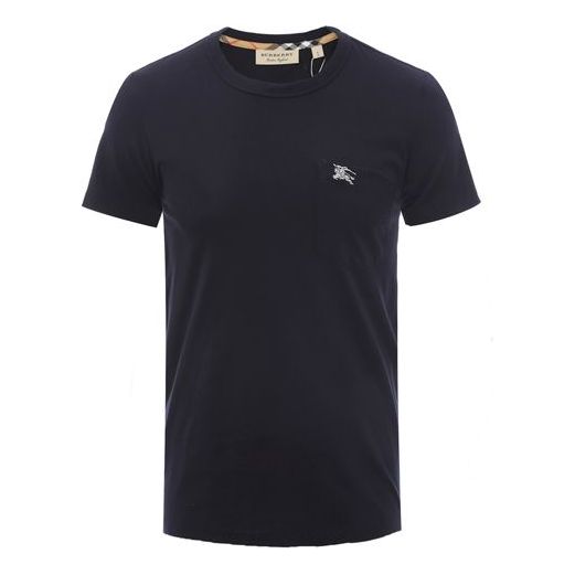 

Футболка men's ss21 knight logo round neck short sleeve navy blue Burberry, синий