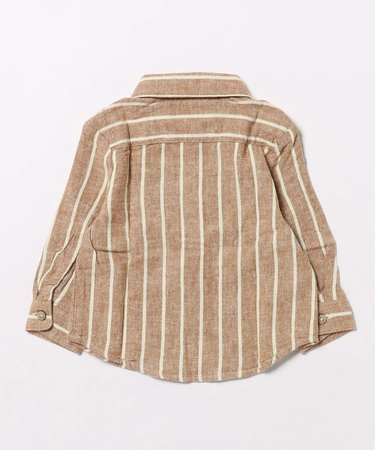 Детская рубашка с длинным рукавомс принтом Rylee + Cru, White/Brown — фото 2