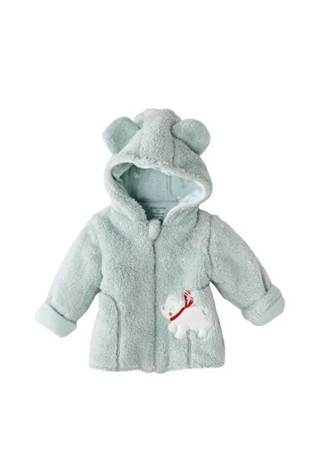 Детское пальто для девочек с принтом Andywawa ac23087 little polar bear welsoft baby coat mint Onlinebutik, Mint