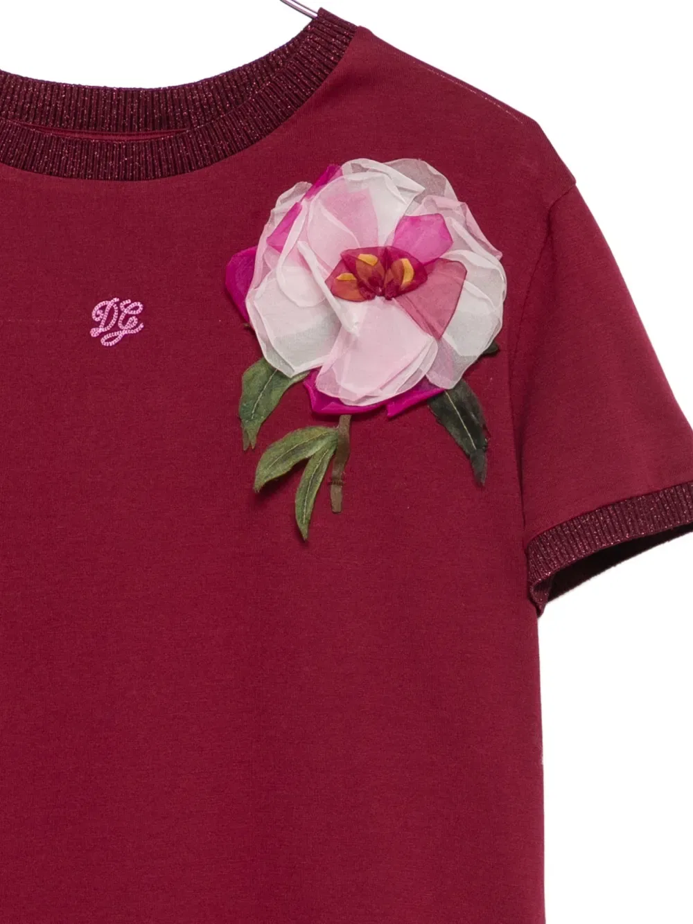 Футболка Dolce & Gabbana Kids, бордовый — фото 3