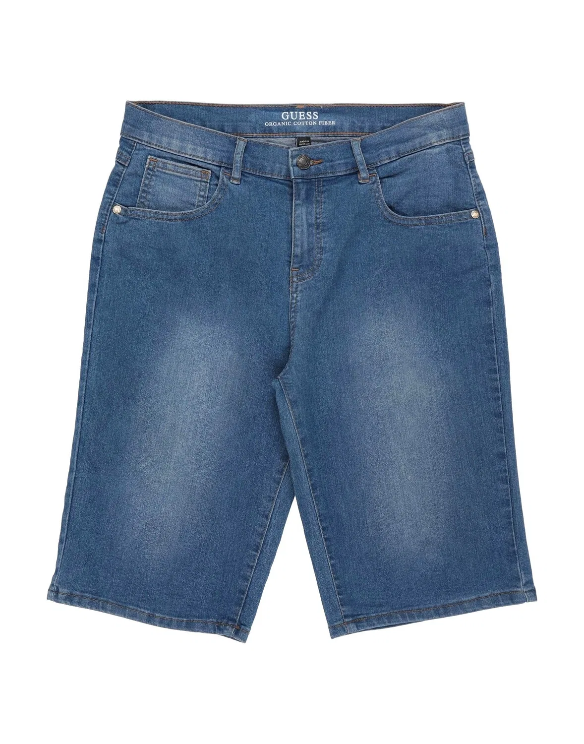 Детские джинсовые шорты для мальчиков с потертостями Guess, синий