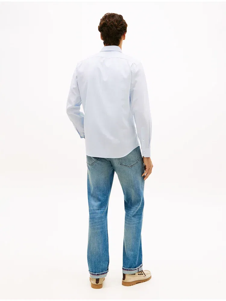Рубашка оксфорд с вышивкой, Regular Fit TOMMY HILFIGER, Blue — фото 3