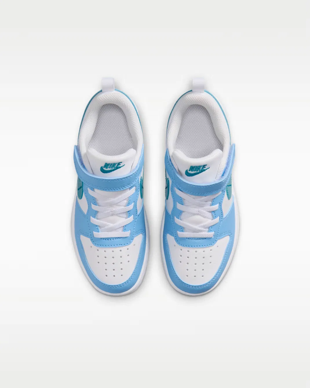 Детская обувь Nike Court Borough Low, White/Football Blue/Energy — фото 4