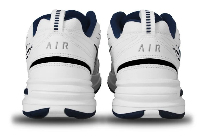 Кастомизированные кроссовки Nike Air Monarch 4 Chunky Sneakers Unisex, синий/белый — фото 4