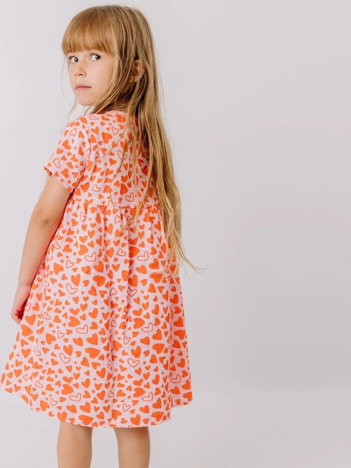 Платье Walkiddy Little Big Hearts розового цвета — фото 3