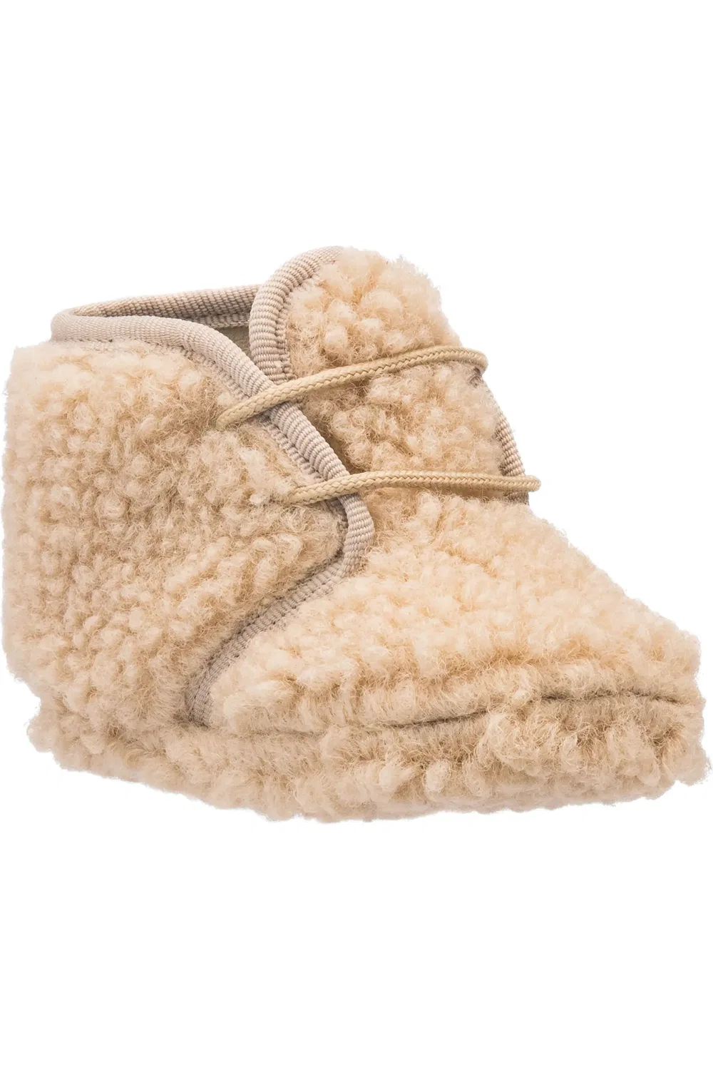 Пинетки для малышей на мягкой подошве из искусственного меха Faux Shearling Bootie Elephantito, бежевый