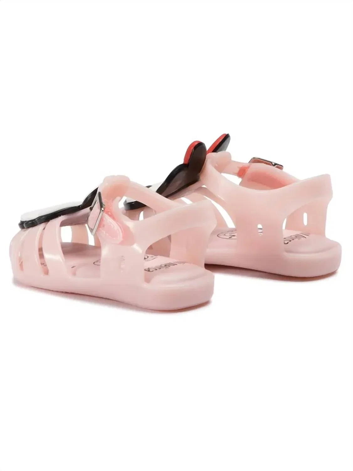 Детские сандалии для девочек с круглым носом Mini Aranha Mickey Mini Melissa, розовый — фото 4