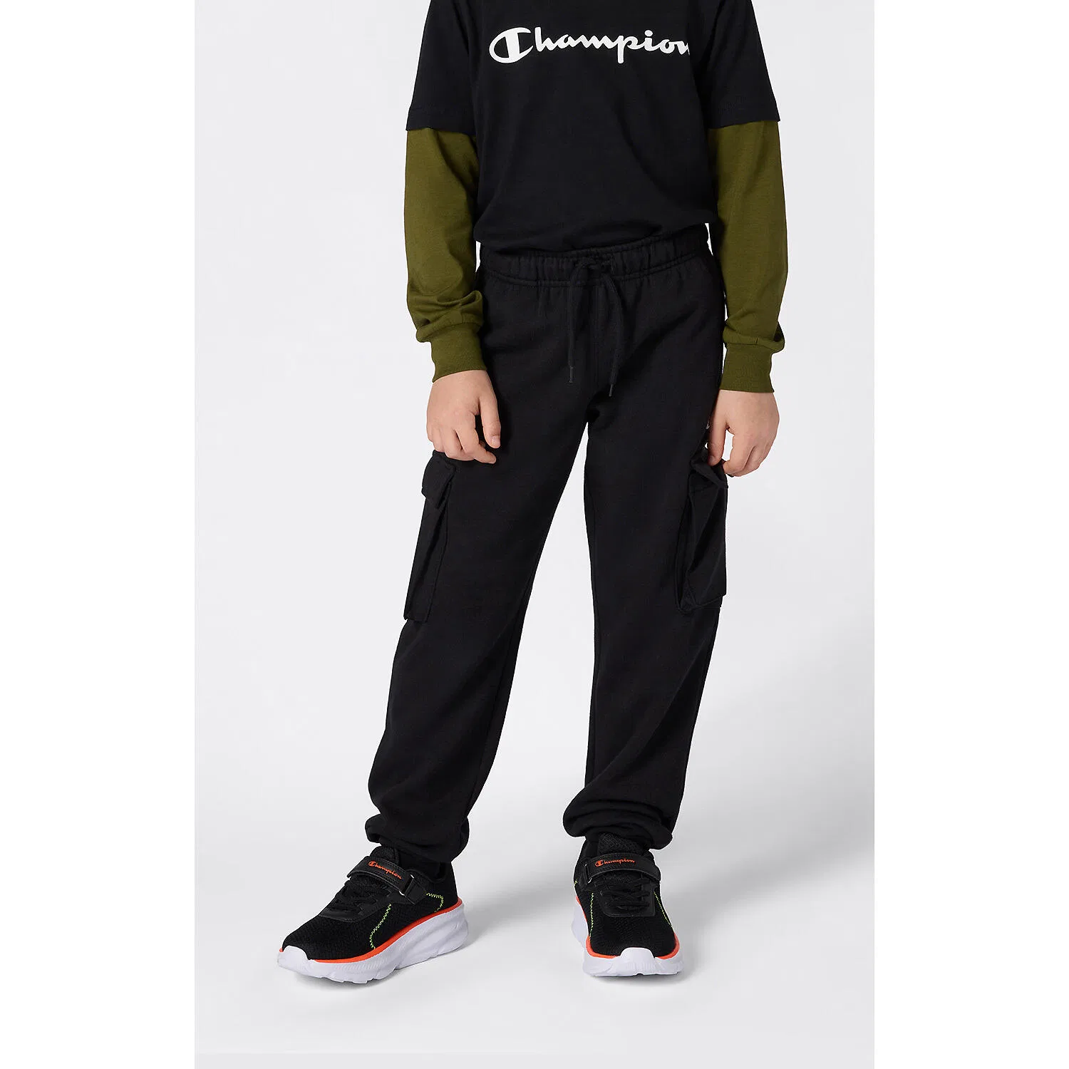 Детские карго-брюки Cargo Pants Champion, Schwarz Dunkelgrau — фото 2
