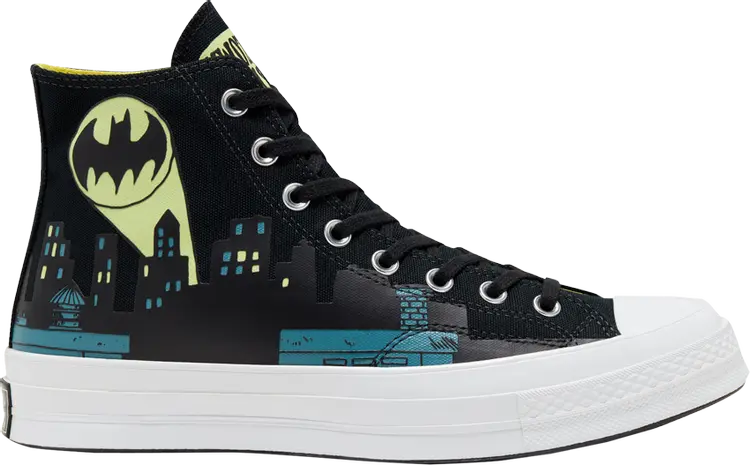

Кроссовки Converse DC Comics x Chinatown Market x Chuck 70 High Gotham City - Glow In The Dark, черный