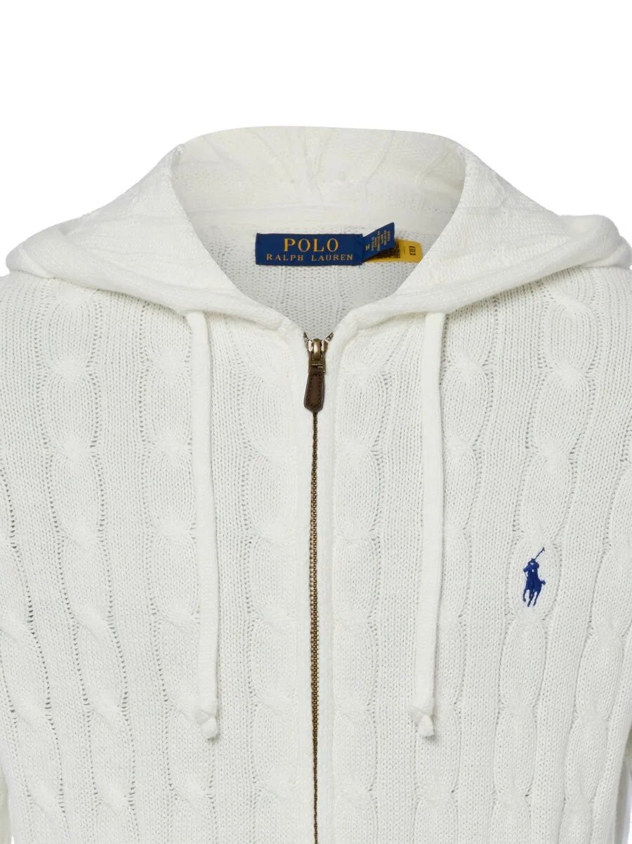 Вязаный кардиган Polo Ralph Lauren, цвет «слоновая кость» — фото 3